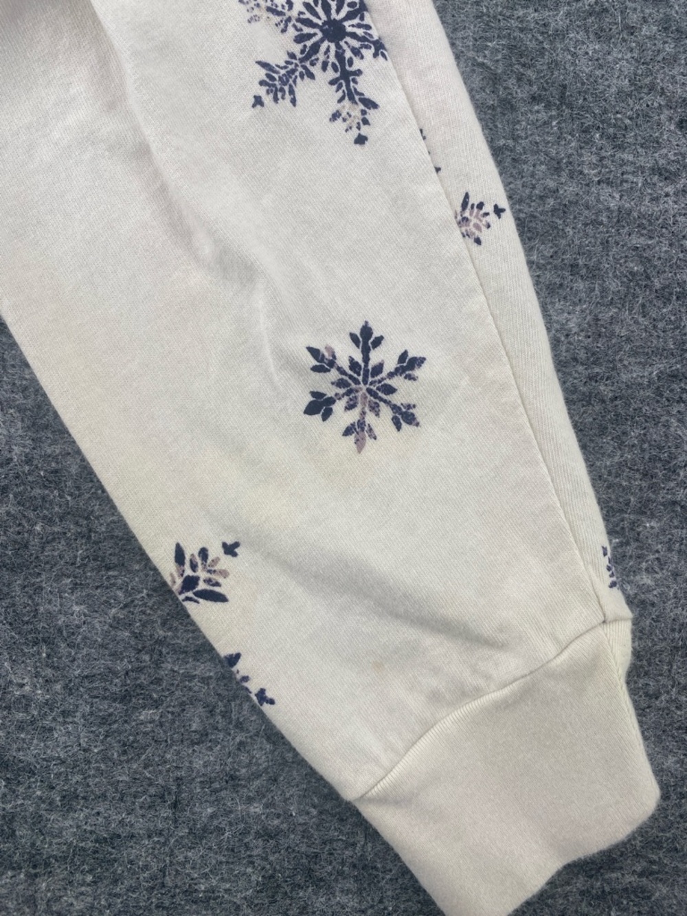 Free People Movement Snowflake Ski Graphic Hoodie Ivory Blue Size M - Picture 9 of 10